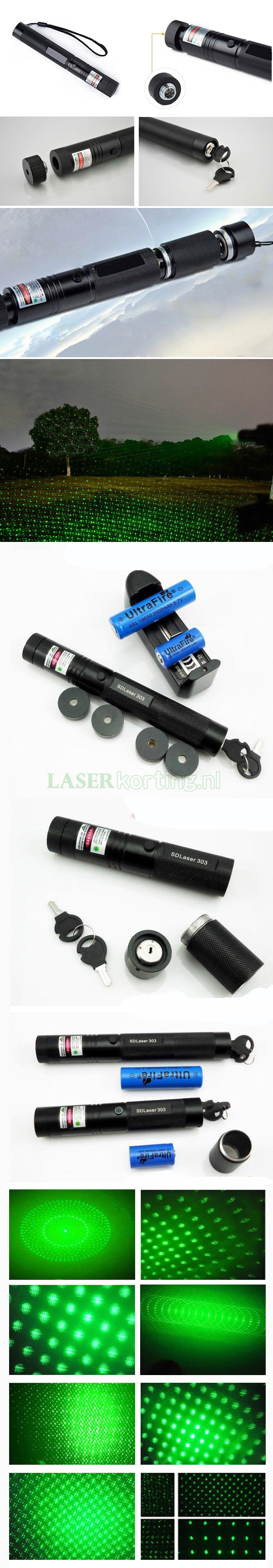 3000mW groene laserpen