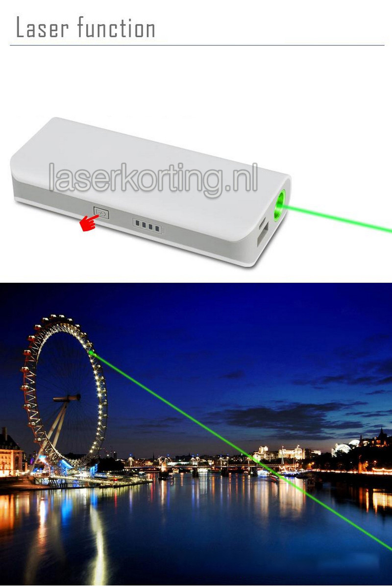 groen laser mobiele stroomvoorziening