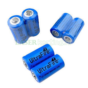 Ultrafire 16340 CR123 Accu Lithium Oplaadbare voor laserpen
